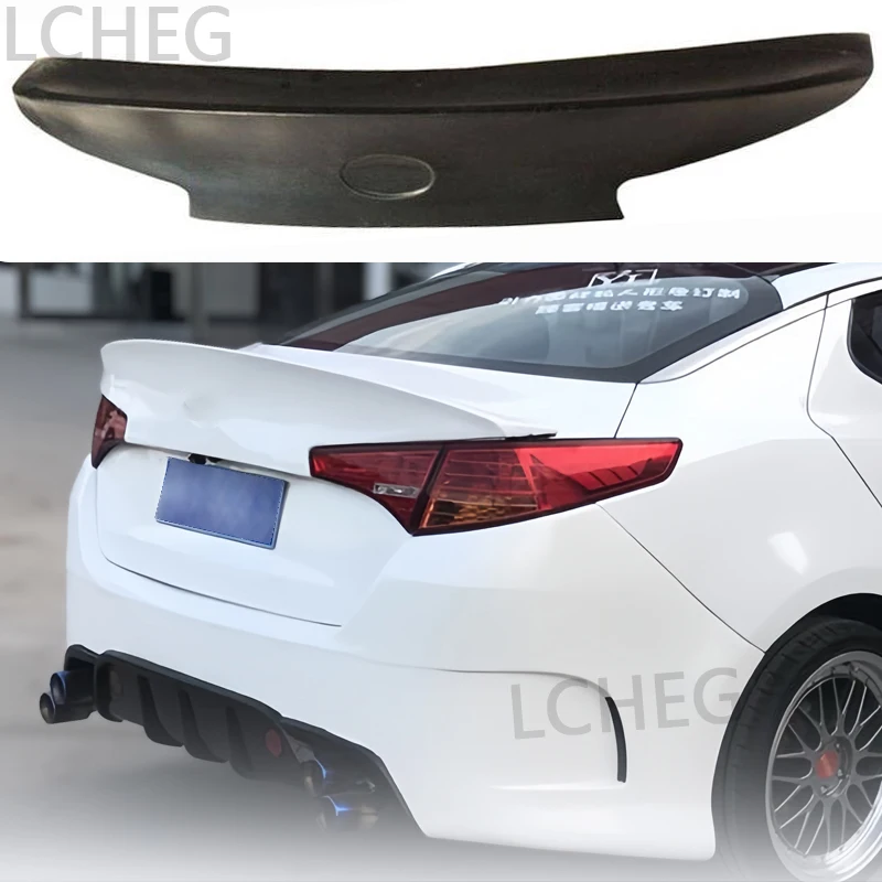 For Kia K5 2010 2011 2012  / Optima Spoiler FRP/Unpainted Glossy Black Real Carbon Fiber Rear Wing GT-Type Spoiler Accessories ﻿