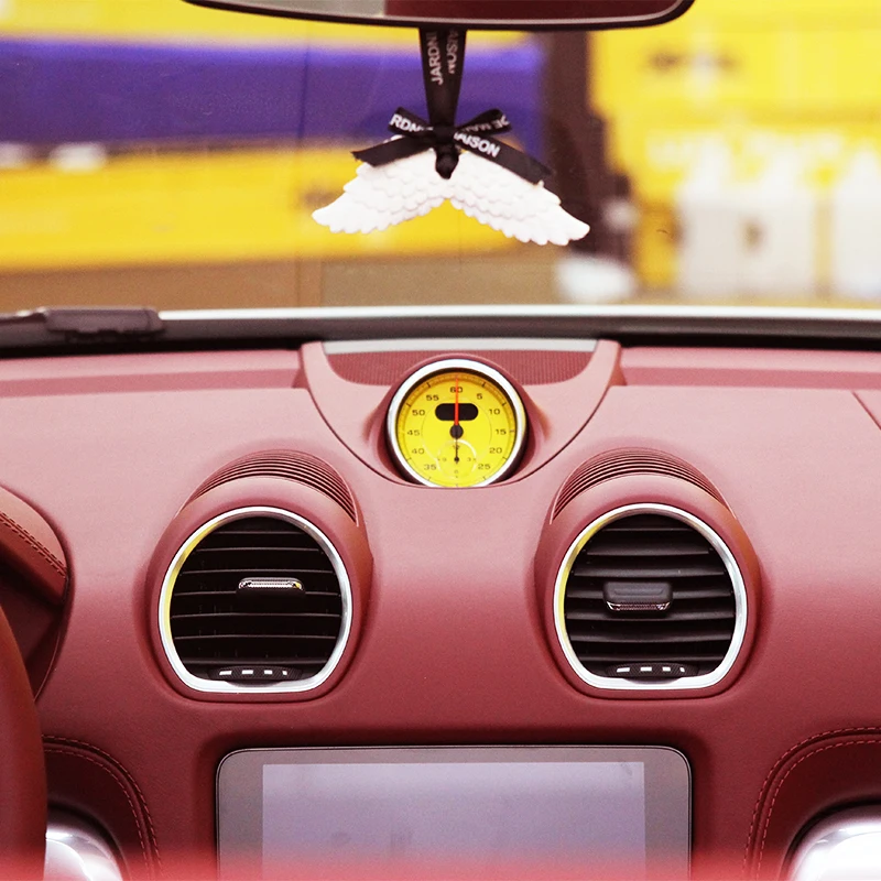 For Porsche 2016-2023 718 Cayman Boxster Car Dashboard Speedometer Clock Stopwatch Console with Black Red White Yellow Clock