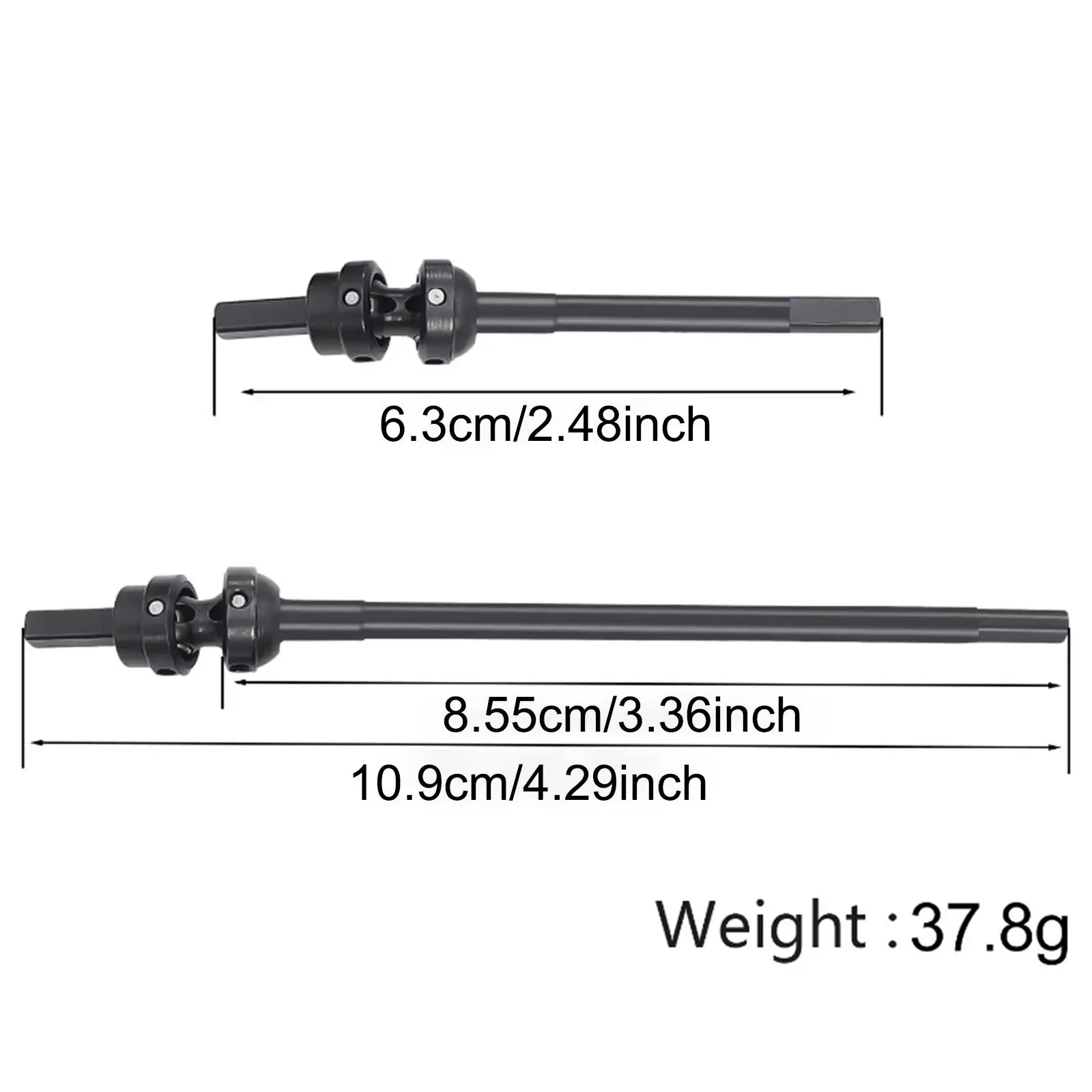 2 Pieces RC Front Drive Shaft RC Vehicle Axles for SCX10 III 1/10 Truck DIY