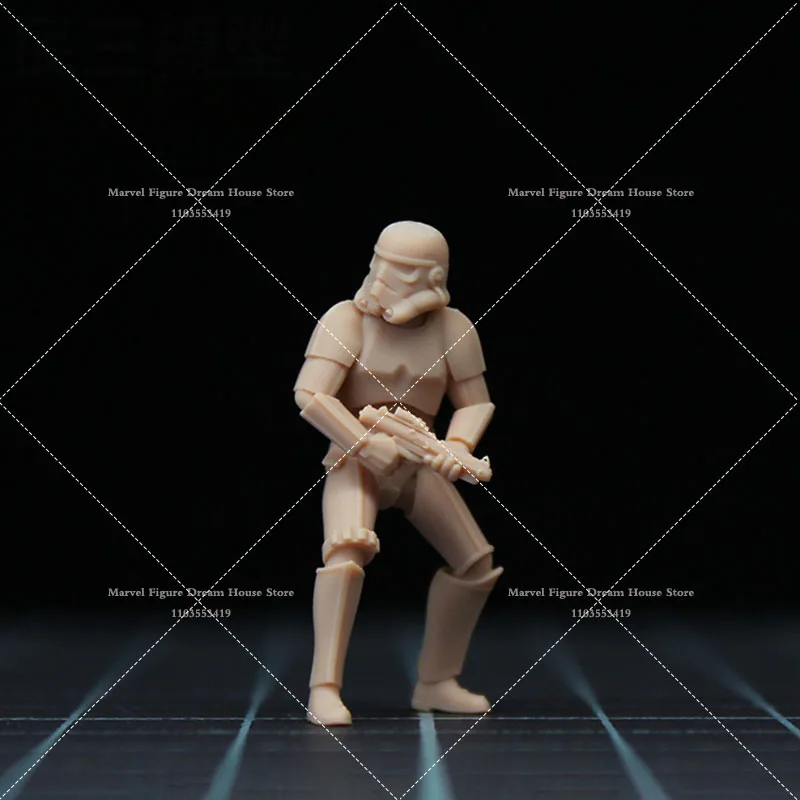 1/64 1/43 Scale Miniature Scene Doll White Mold Un-panited Star Wars Imperial Stormtrooper Miniature Action Figure Collection