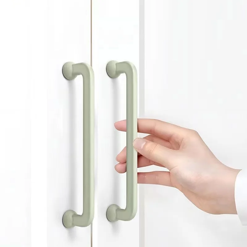 Tiradores de gabinete para niños estilo crema más sencillos, tiradores de aleación de Zinc sin bordes afilados, bonitos y coloridos perillas de cajón para armario de niños