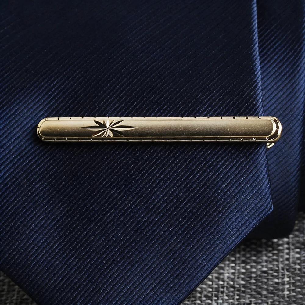 جديد الرجال 5 سنتيمتر معدن الذهب سليم التعادل بار حفل زفاف الأعمال التبعي مواد من الستانلس ستيل التعادل كليب المشبك تصميم غير منتظم #5