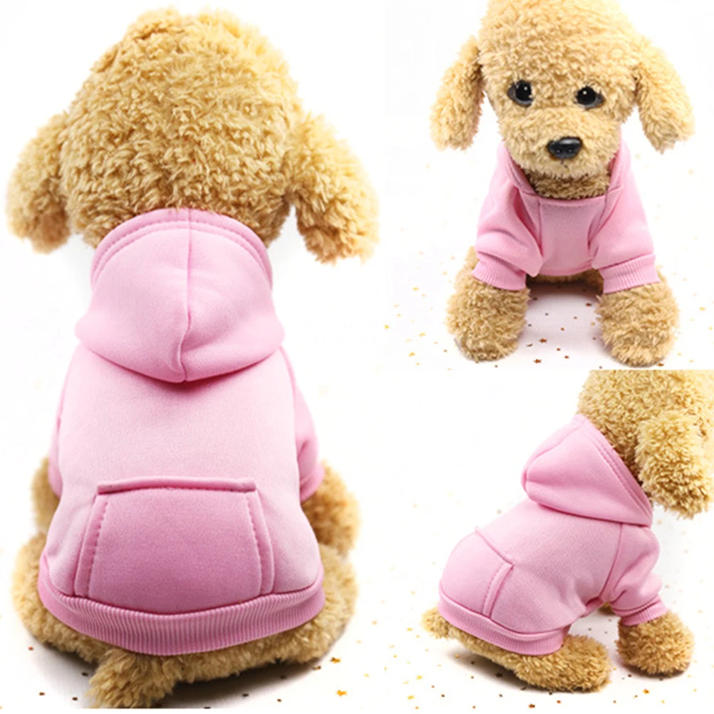 

Pet Warm Coat Autumn Winter Dog Clothes Size S Pink Warm Puppy Outfit Cold Weather Costume Dog Autumn Winter Clothes