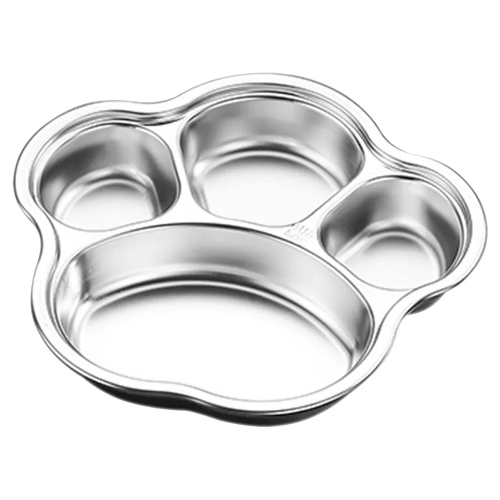 

Cartoon Baby Dinner Plate Kids Stainless Steel Lunch Divided Tray Toddler Plates Food Serving Dish Safe Material Easy Clean