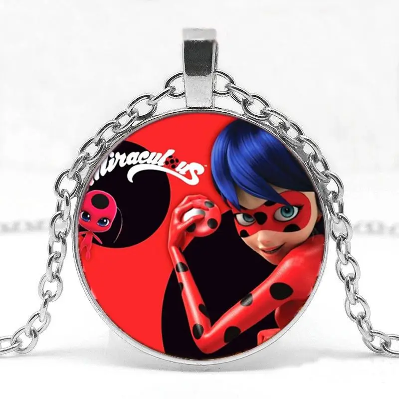 Ladybug Girl Necklace Series Time Stone Pendant Necklace