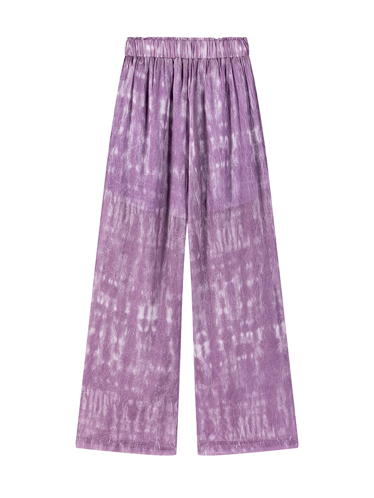 Cariedo Zhaiji Secret Sfumato Purple Printed Wide Leg Pants