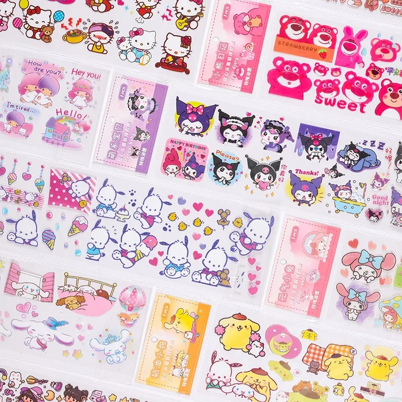 Sanrio mymelody Kuromi Cinnamoroll Party Decorative Adhesive Tape New Cartoon Masking Washi Tape Diy Scrapbooking Sticker gift