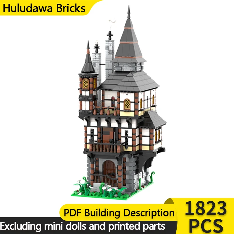 

City Street View Model MOC Building Bricks Medieval Tower House Modular Technology Children Holiday Gifts Assemble Toys Suit