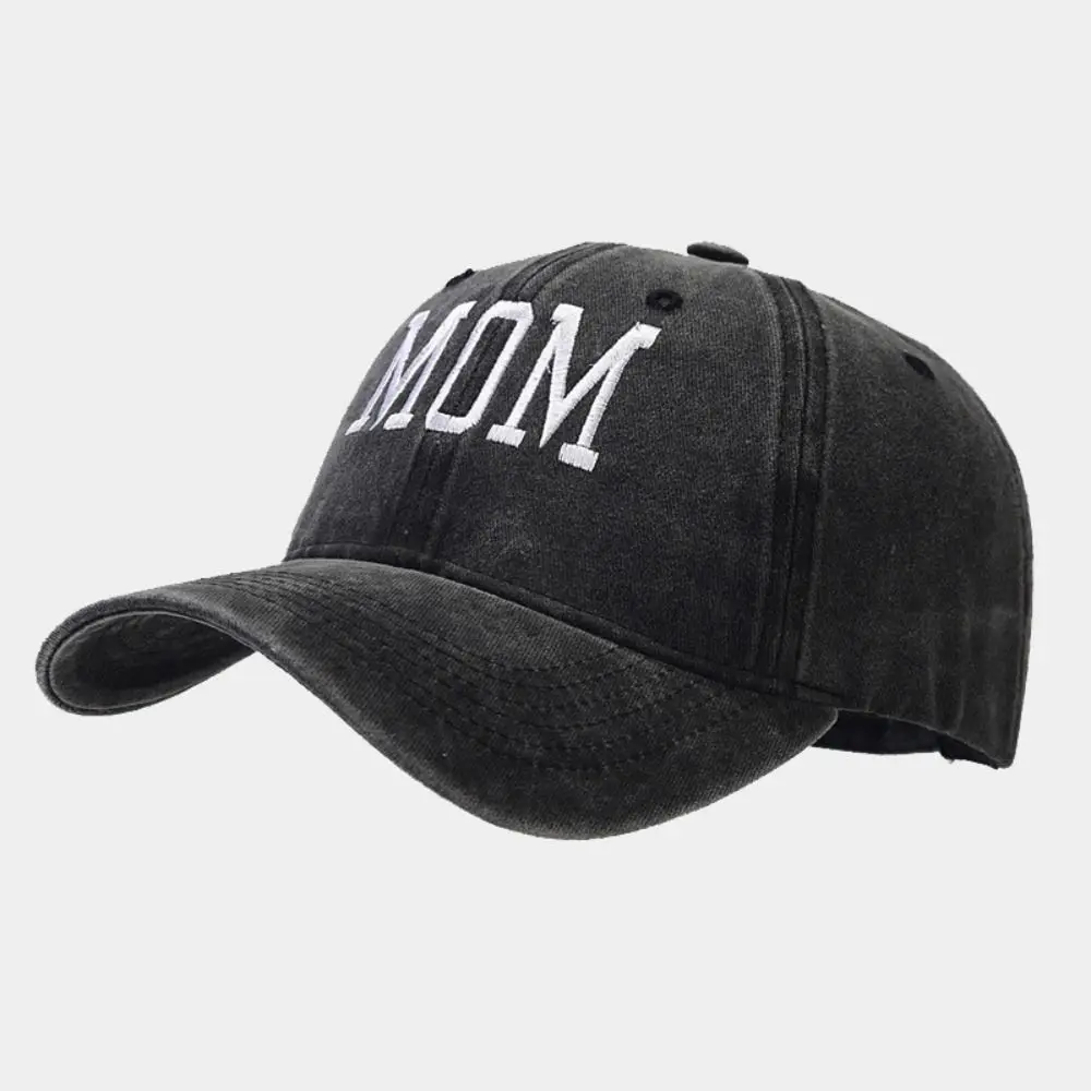 Adjustable DAD MOM Embroidery Baseball Caps Outdoor Sports Visors Vintage Baseball Hats Hiphop Distressed Faded Cap