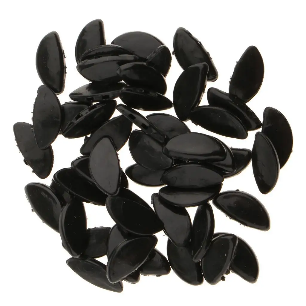 25 Pairs Soft Push In Silicone Nose Pads Optical Glasses Sunglasses Spectacles Eyeglass Nosepads 15mm Black Clear