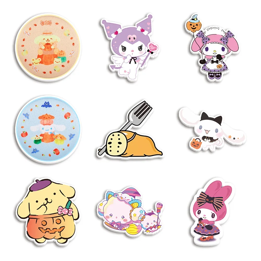 Sanrio Pumpkin Halloween Resin Planar Clear acrilico Glitter acrilico per custodia per telefono fai da te fiocco per capelli 10 pezzi/lottp