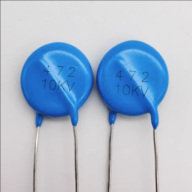 10PCS High frequency blue ceramic chip capacitor 10KV 472K 4700pF high-voltage power supply ceramic dielectric capacitor