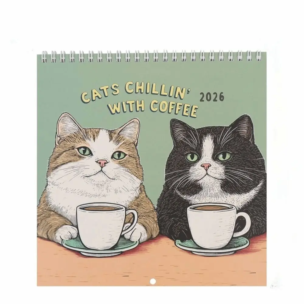 2026 Wall Calendar 2026 Hangable Design Monthly Calendars Charming Cat Calendar 12 Month Layout Funny Cat Art