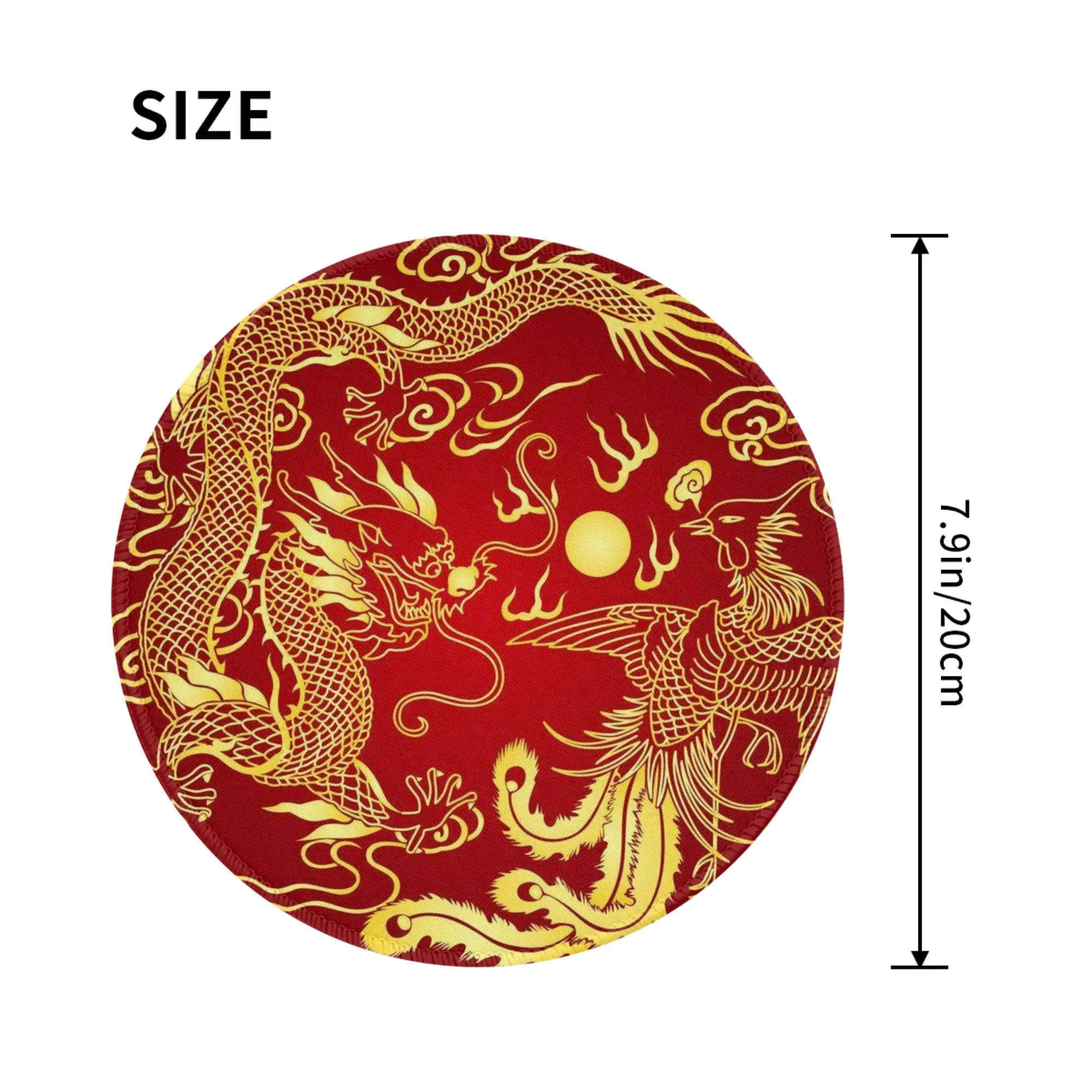 Chinese Traditional Golden Dragon Mouse Pad Computer Keyboard Mouse Mat Gamer PC Laptop Desk Mat Office Accessories Table Mats