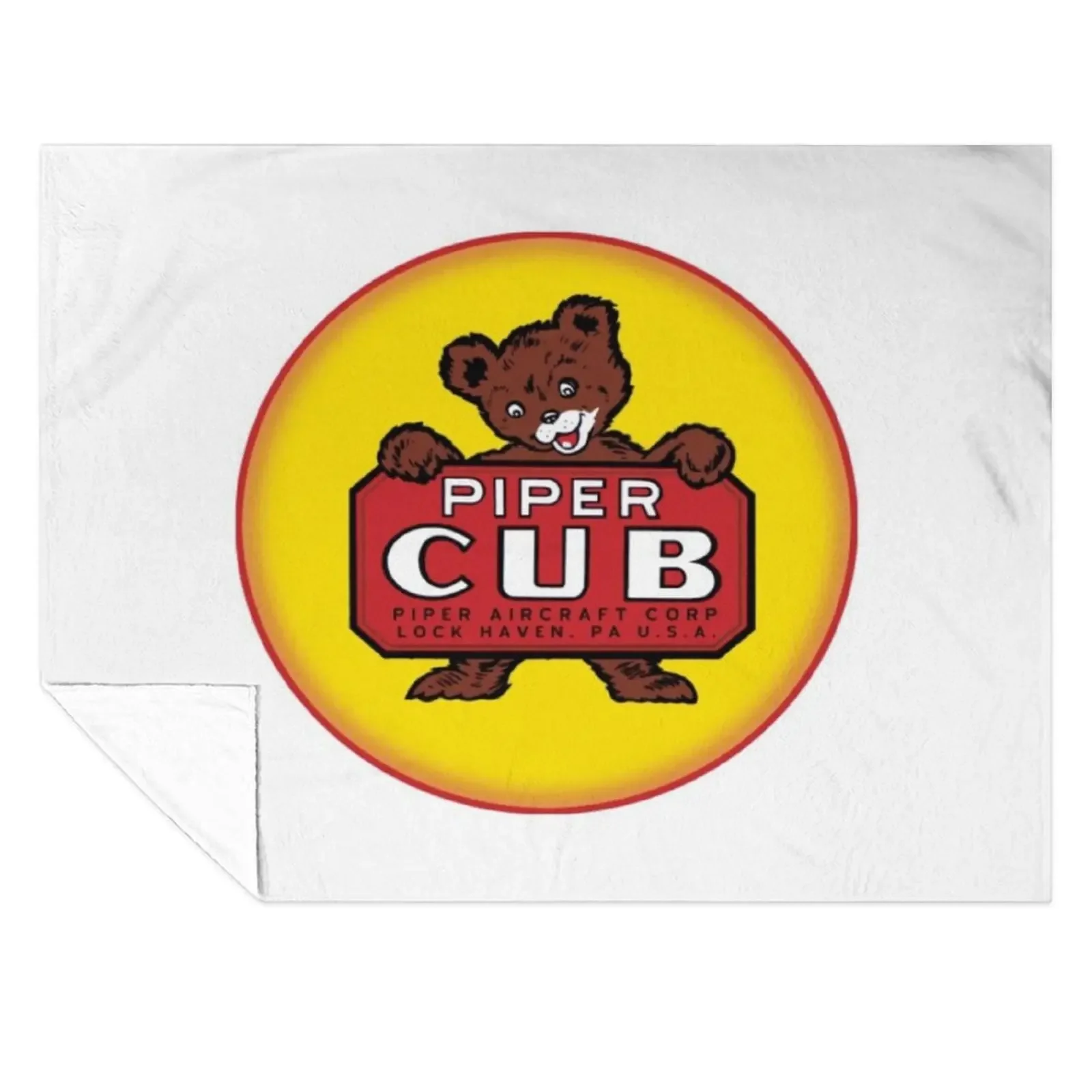 

Piper Cub T-ShirtPiper Cub Aircraft Throw Blanket Cute Plaid Travel Furry Kid'S Blankets