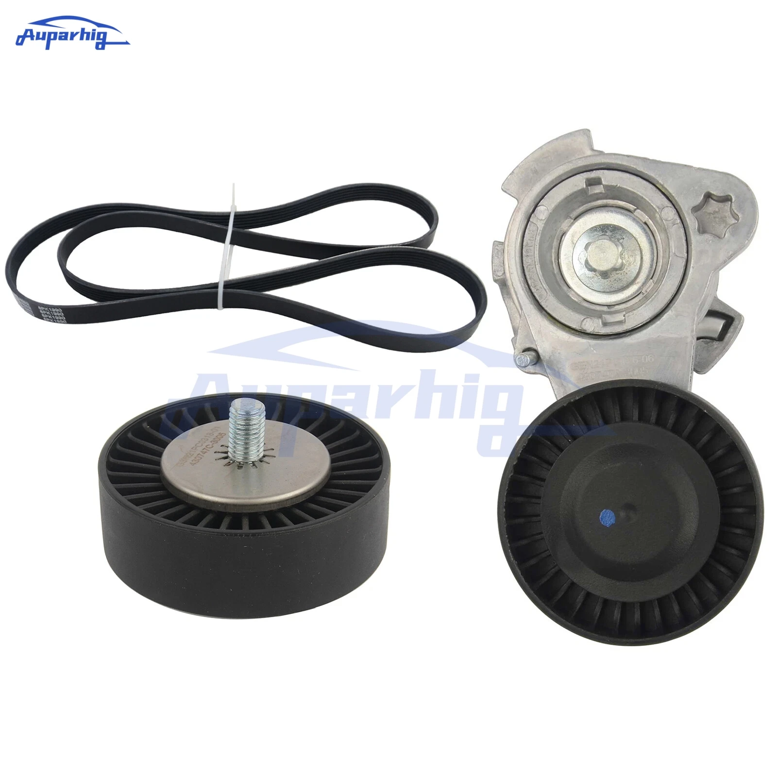 

QTGYCND 11287527564 Drive Belt Pulley Tensioner Assembly Kit Fit For BMW E82 E90 E91 E60 2006-2013 Auto Engine Replacement Parts