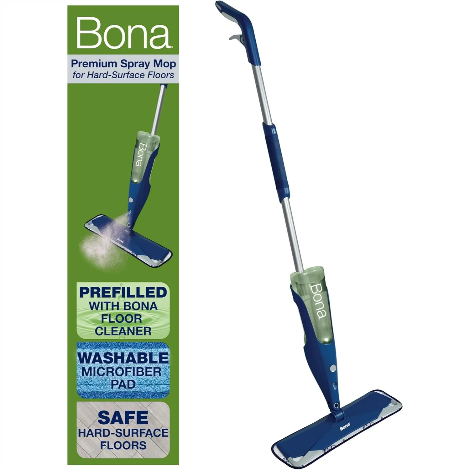 

Multi-Surface Floor Spray Mop with Microfiber Pad for Stone, Tile, Laminate, Vinyl