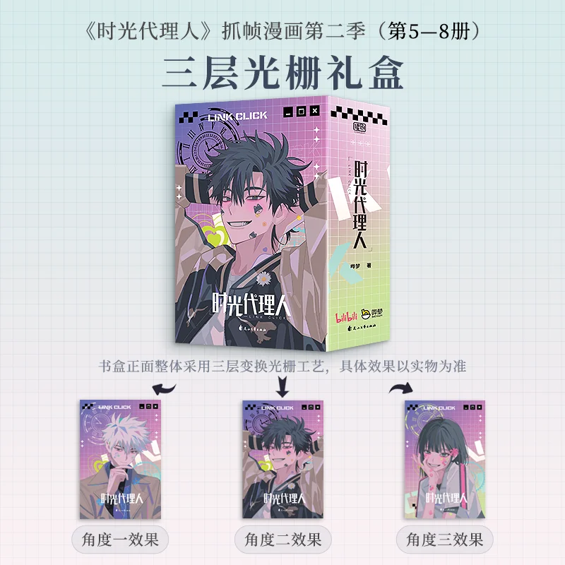 Link Click Comic Book Vol.5-8 4 Books Official Animation Frame Grab Comic Gift Box  Exquisite Gifts Popular Animation in China