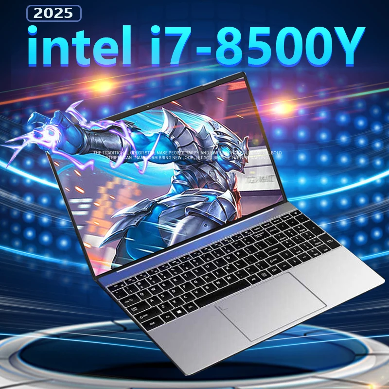 Professional i7 Laptop Computer Gamer Windows 11 Intel Core i7 8500Y 15.6 inch Office Study Laptops Fingerprint Unlock Notebook