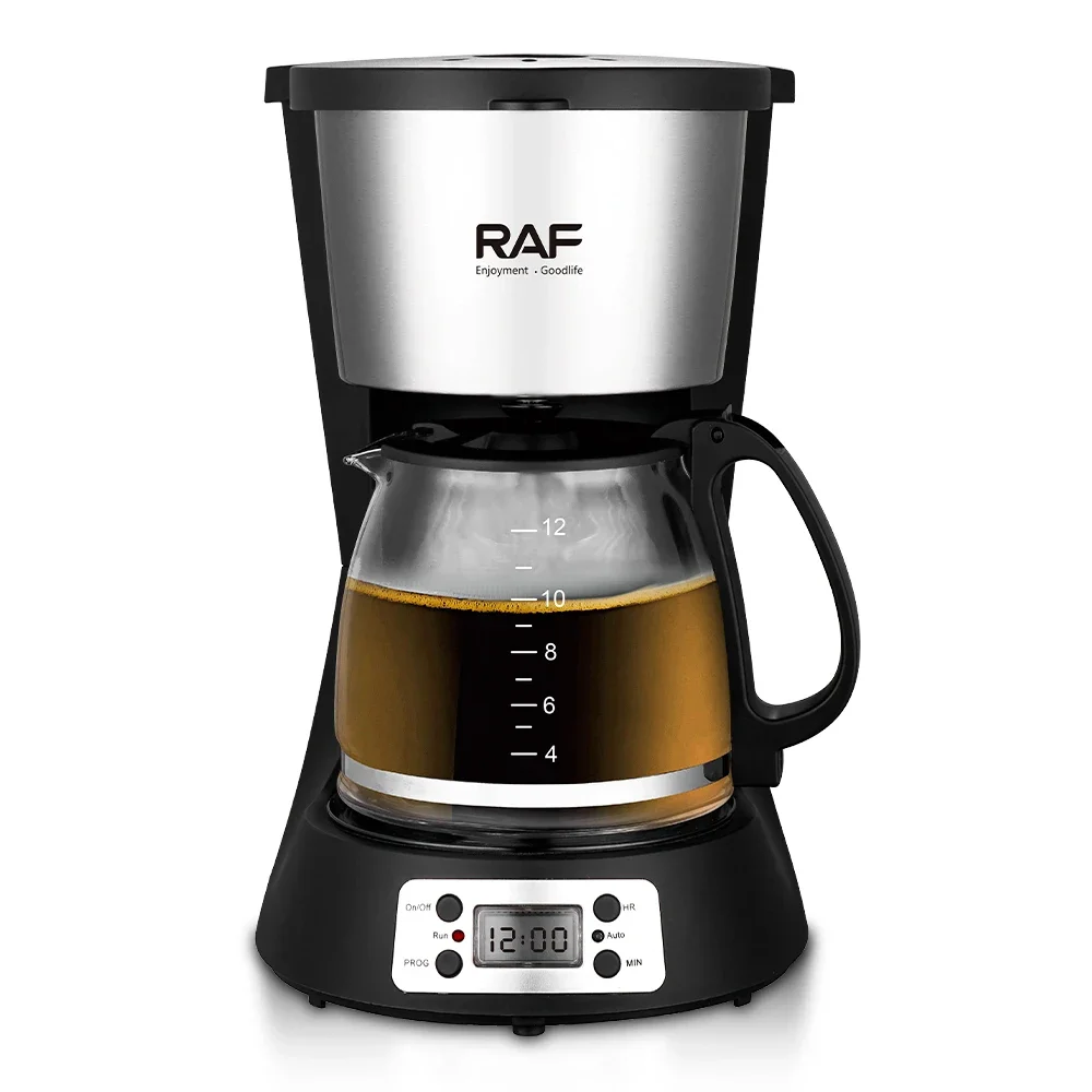 RAF Wholesale Black Anti-drip Electric Coffee Machine Home Use Easy Operation and Easy Clean Coffee Machine