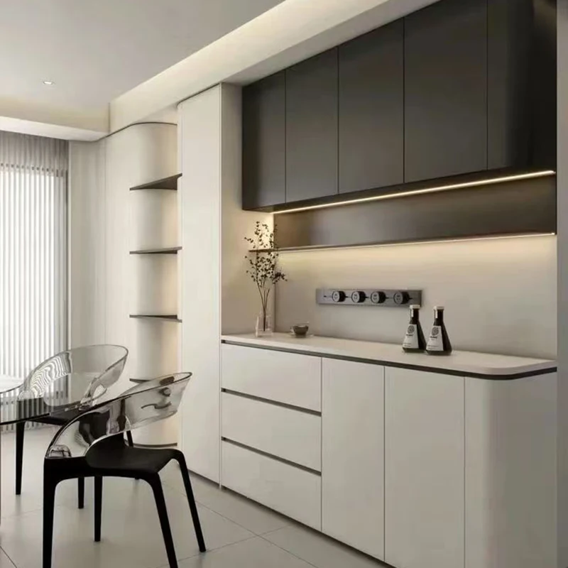 خزانة أدوات المائدة الخشبية البيضاء الحديثة لمنزل الفندق الشركة المصنعة للمبيعات المباشرة القابلة للتخصيص لغرفة المعيشة في المطبخ وتناول الطعام