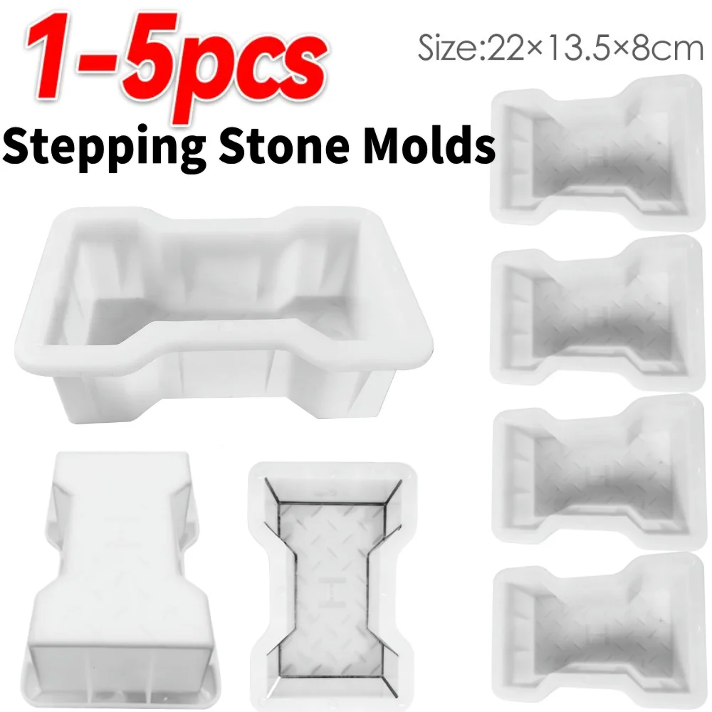 Reusable Plastic Path Maker Paver Molds Diy Garden Stone Brick Concrete Mold Irregular Brick Path Paving Paver Cement