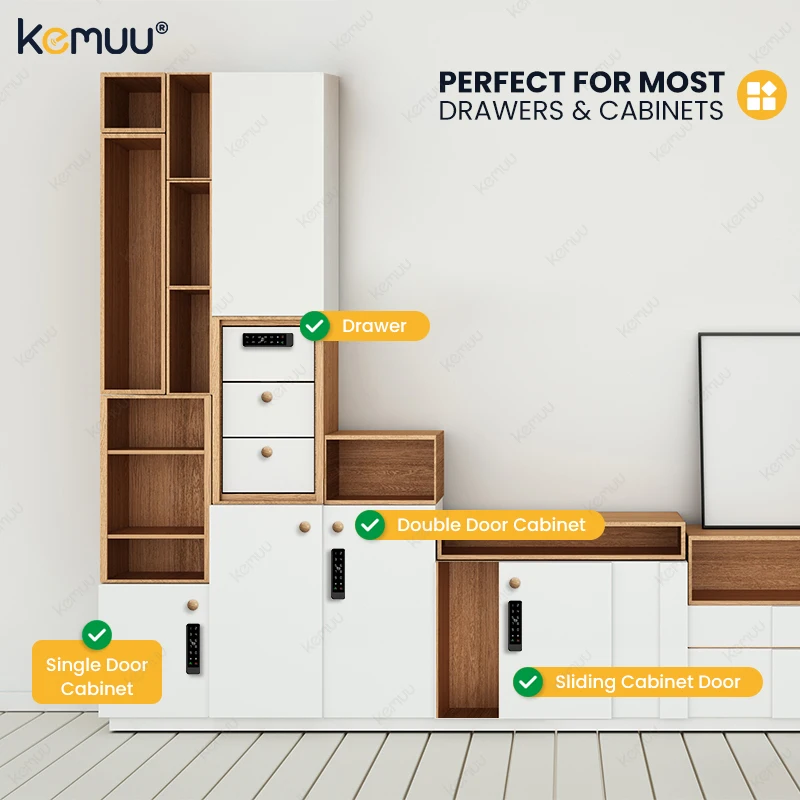 KEMUU Smart Cabinet Lock Tuya Safe Password Keyless Security Nfc Cabinet Lock Card Office Cabinet With Lock