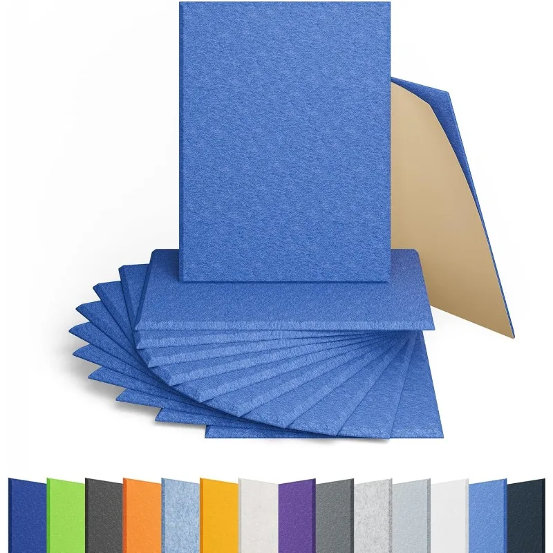 Acoustic Panels, High Density, Soundproofing, Decorative Noise Reduction Felt Wall Tiles for Ceilings, Home Office