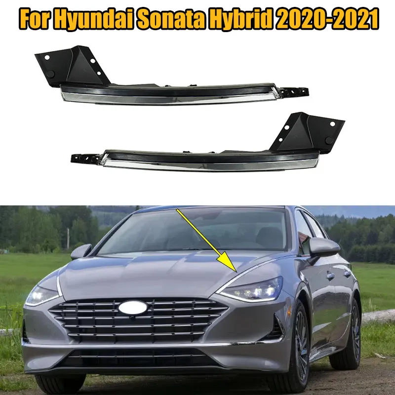 For Hyundai Sonata Hybrid 2020-2021 Daytime Running Light Signal Lamp Front Bumper Fog Lamp Width Light 92270L1000 92280L1000