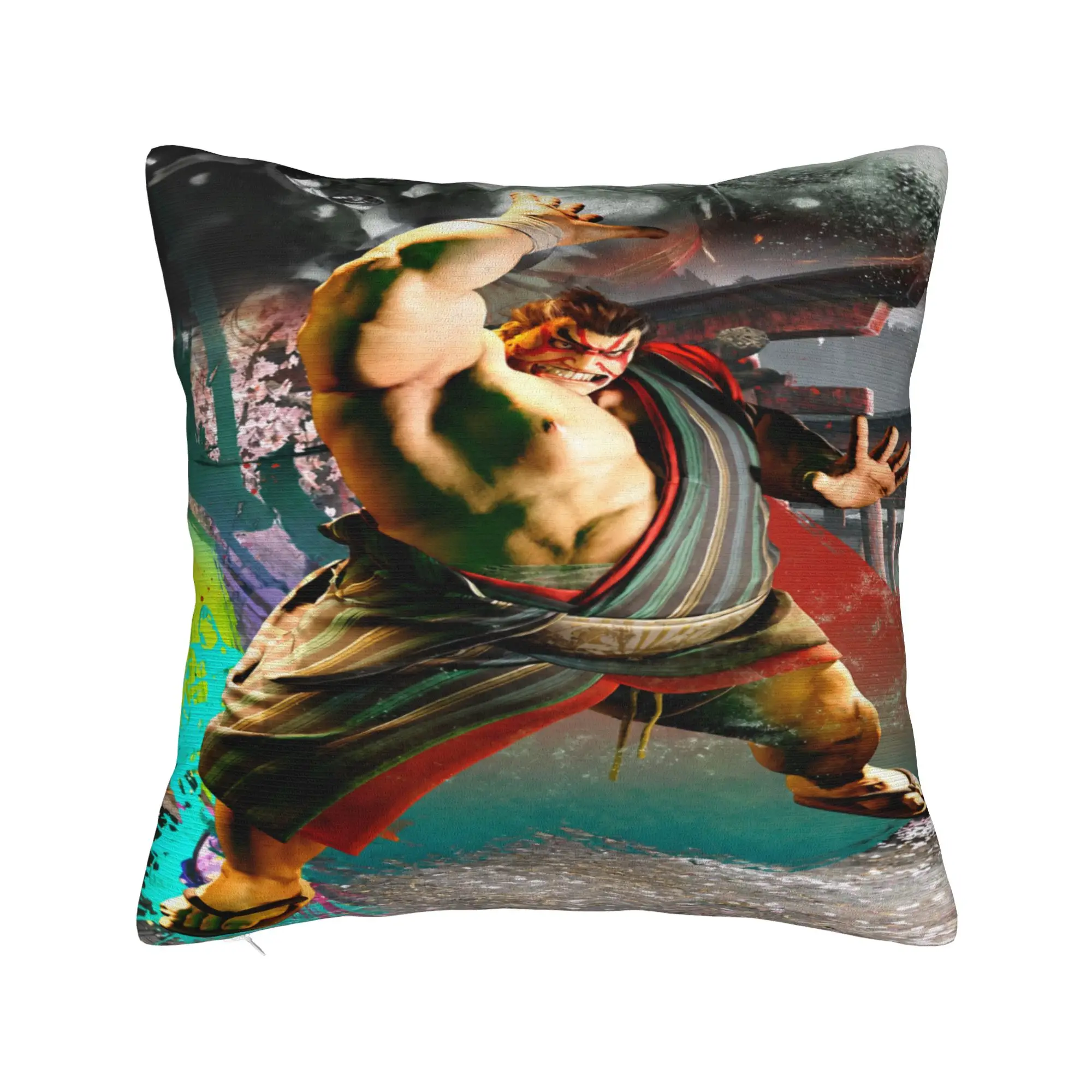 Home Decoration  Streets Fighters Pillowcases Accessories  Pillow Cover Zippered Multiple Sizes