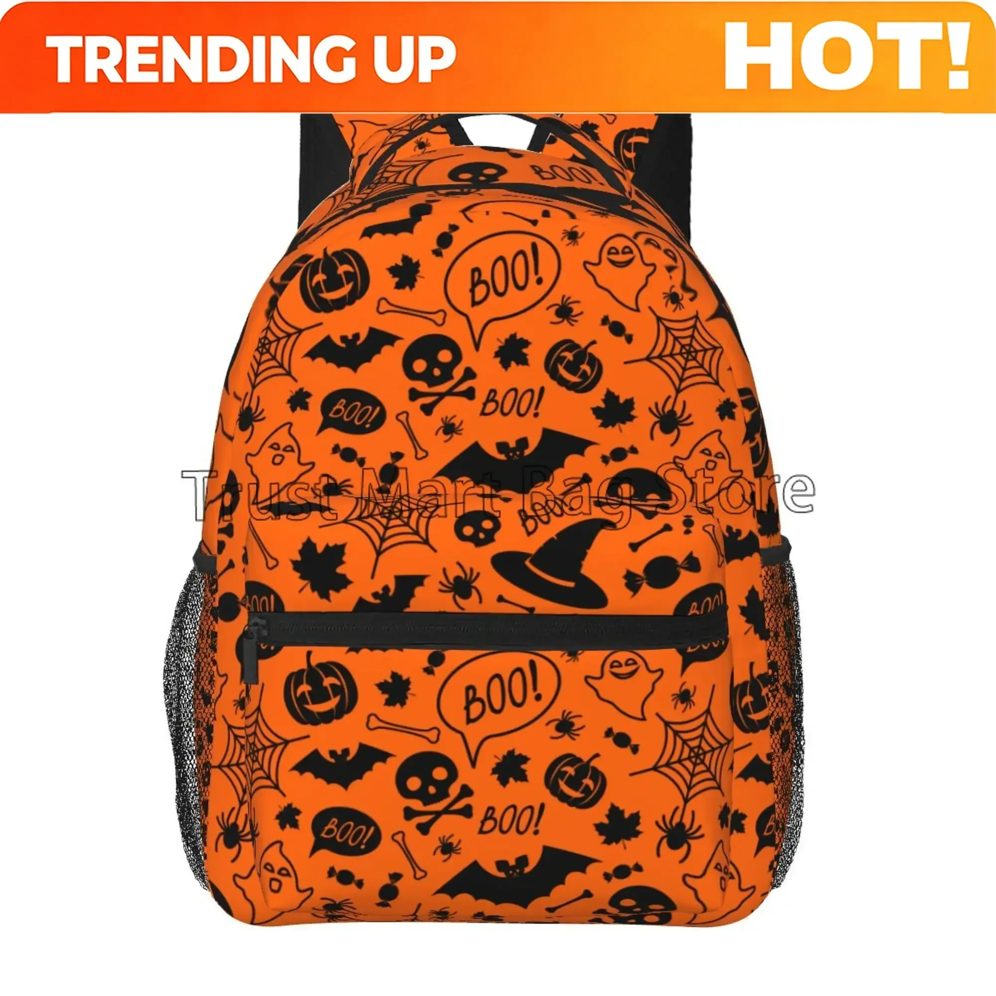 Halloween Black Bats Backpacks Laptop School Book Bag Lightweight Backpack for Adults Teens Kids Travel Hiking Camping Daypack
