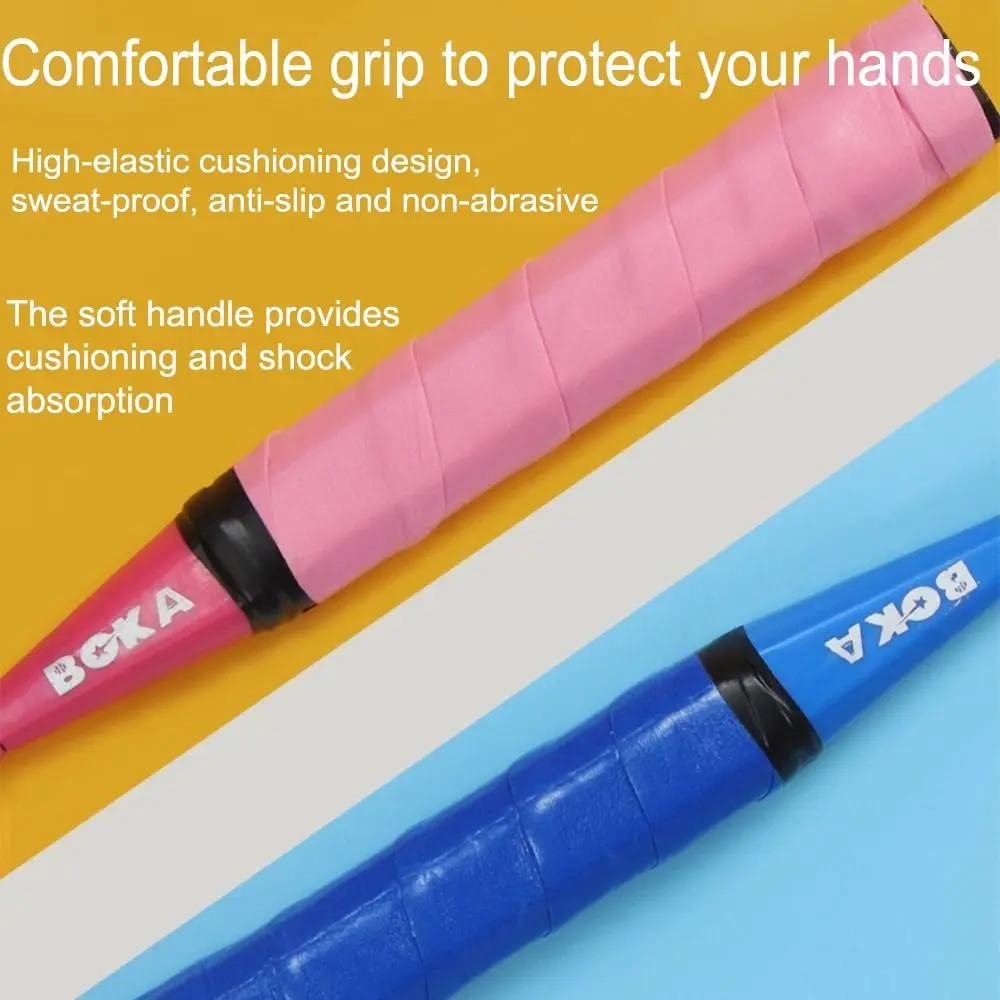 مضارب كرة الريشة للأطفال الممتصة للصدمات، مجموعة مضارب كرة الريشة المحمولة خفيفة الوزن مع حقيبة حمل