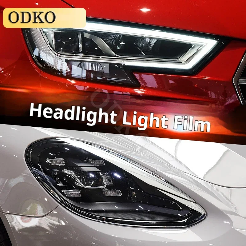 لفولفو S90 نقش 2017-2024 2 قطعة سيارة بولي TPU الجبهة المصابيح الأمامية فيلم سيارة الصدرية واضح PPF بولي TPU 8.5mil الطلاء طبقة حماية #2