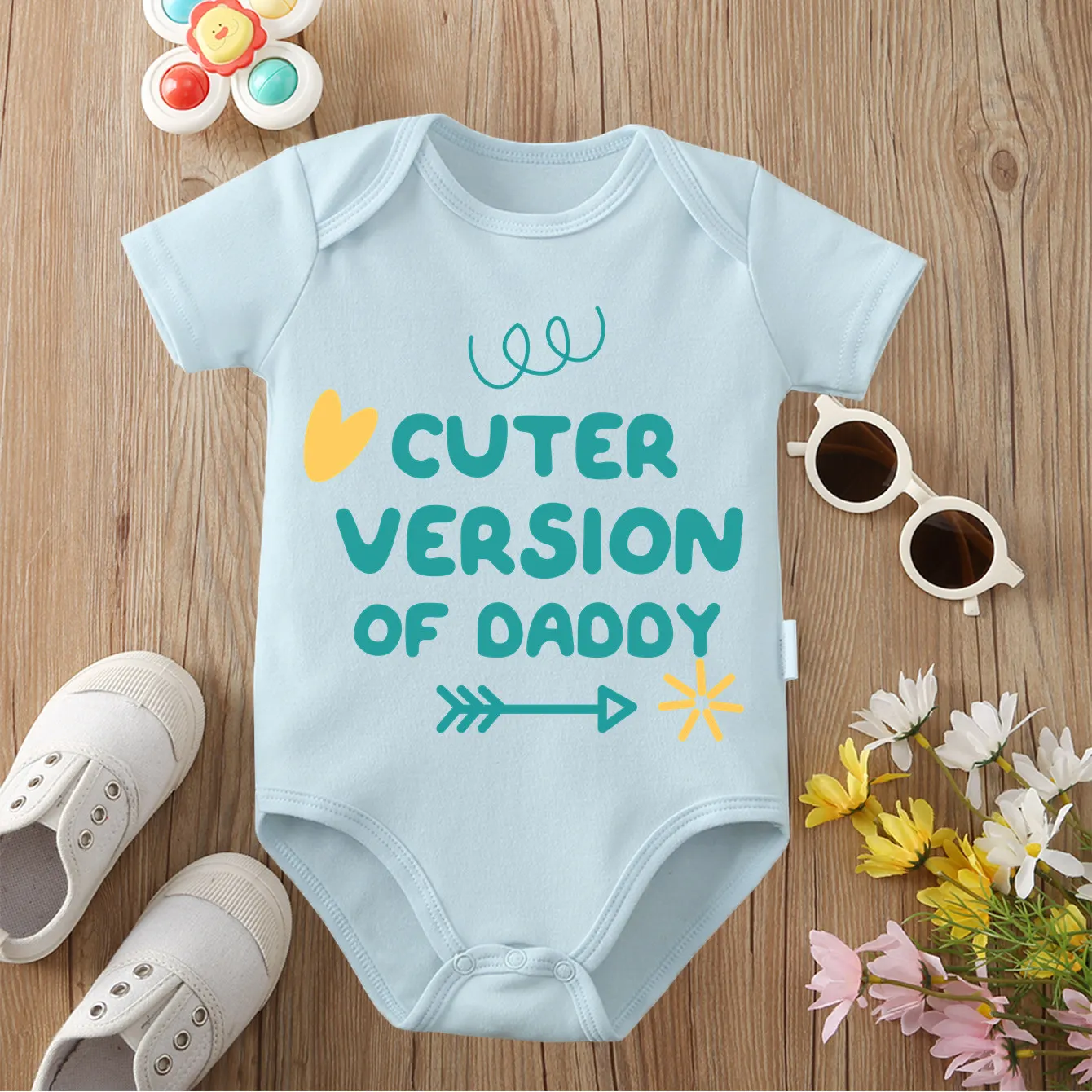 We Are Happy Family Exquisite Print Onesie 100% Cotton Cloths Comfortable Bodysuit for Baby Jumpsuit for 0 To 12 Months Newborn