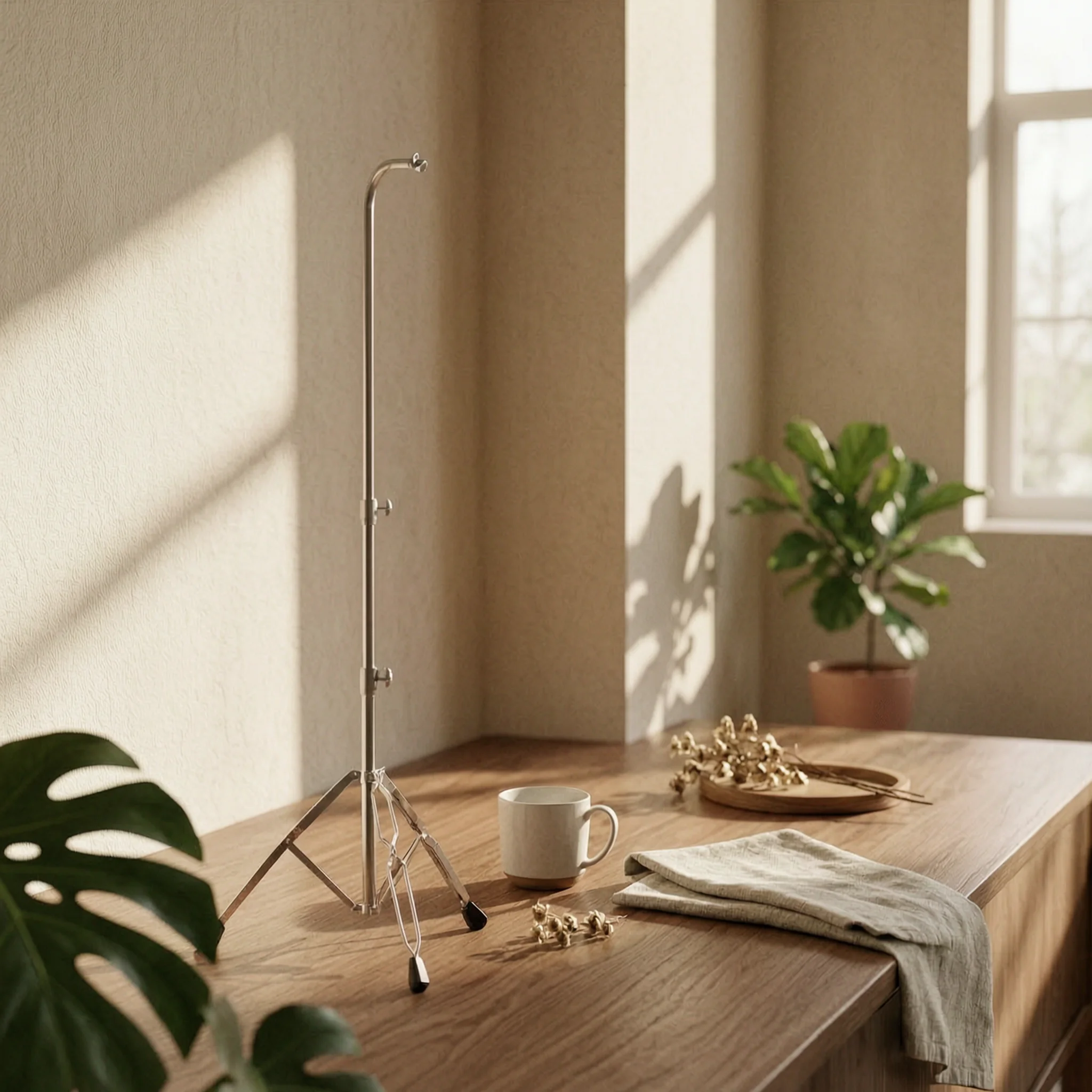 Sound Tree Stand Portable Sound Tree Rack Chime Stand with Tripod Base Foldable Easy to Assemble for Musicians, Meditation