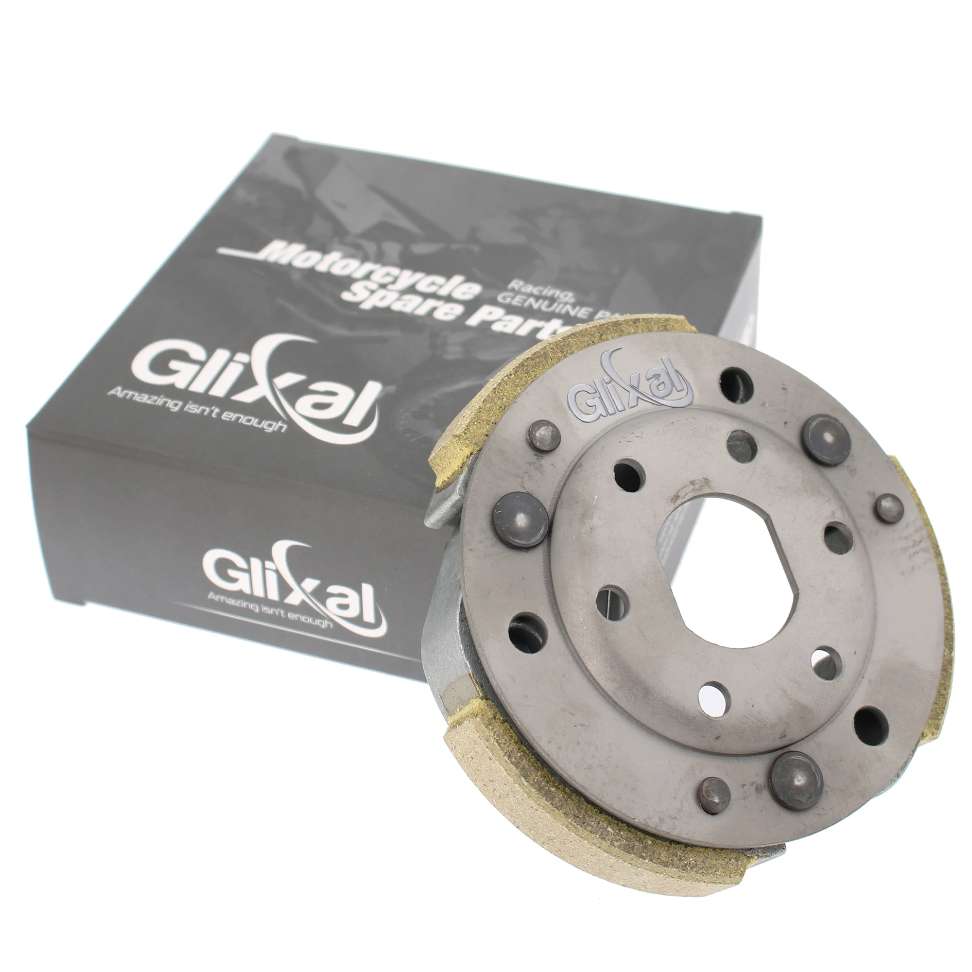 Glixal GY6 49cc 50cc Gas Scooter Rear Clutch Shoe Clutch Pate for 139QMB 139QMA Engine Moped ATV