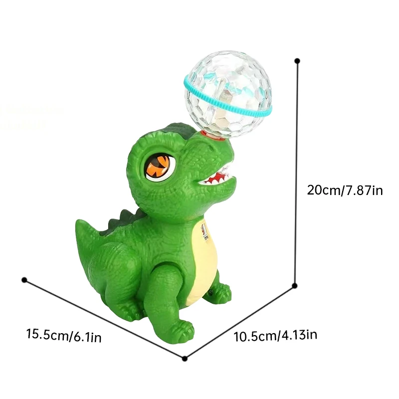 Kids Electric Stunt Gyro Rotating Dinosaur Toy for  360 Degree Rotation with Rich Colorful Sound  Light  Children's Holiday Gift