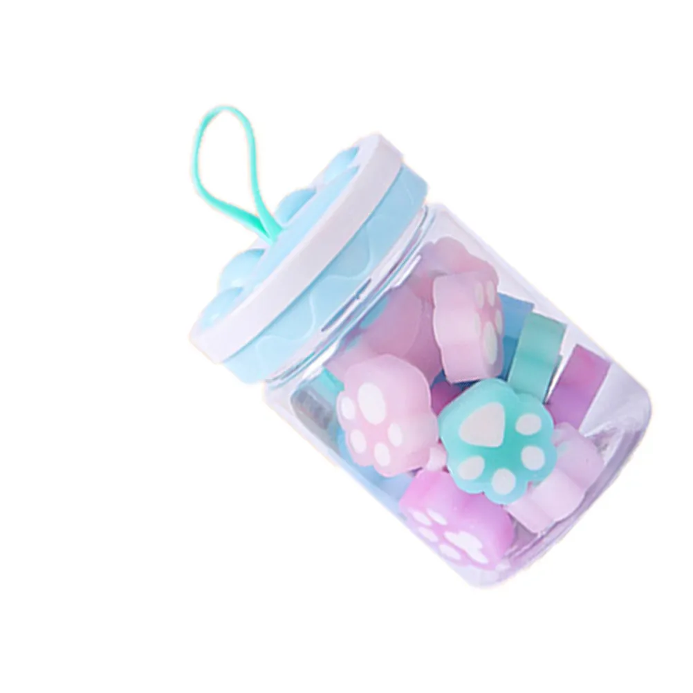 Cute Cartoon Cat Paw Design Erasers High Grade Rubber Portable Erasers for Children Learning Fun Educational School