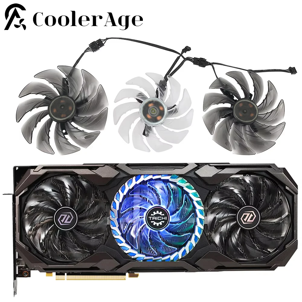 95mm FDC10U12S9-C 85mm FDC10H12S9-C RX6800 GPU Fan for ASRock AMD Radeon RX 6800 XT Taichi X Graphics Card Replacement Fan