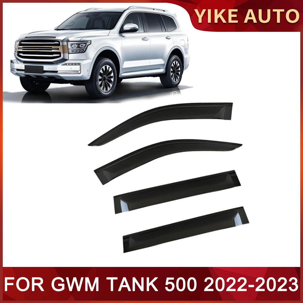 Window Visor for GWM Tank 500 2022-2023 Weathershield Door Visor Wind Sun Rain Guards Side Window Wind Deflectors Auto