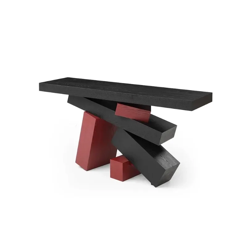 

Sense of design Solid wood color matching Xuanguantai Model room Hotel villa decoration table