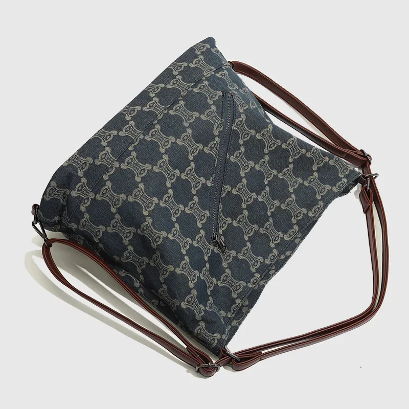 2023 Trendy New Retro Tote Women\'s Bag Niche Design Large Capacity Commuting Backpack High-end Single Shoulder Crossbody Bag
