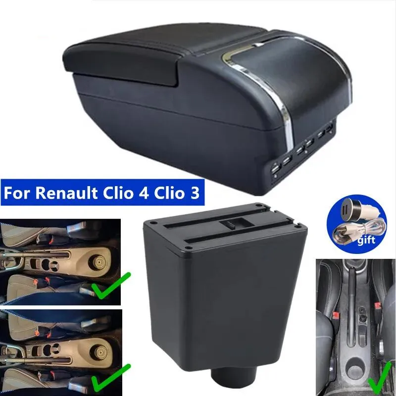 Für Renault Clio 4 Armlehne Für Renault Captur Clio 3 III IV Auto Armlehne Box Zubehör Lagerung Teile Gewidmet Innen Nachrüstung