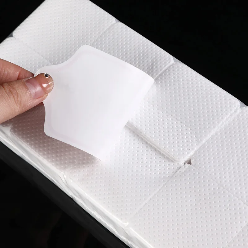 1000 قطعة مناديل الأظافر الملونة خالية من الوبر مسمار مزيل طلاء الأظافر منصات ماصة لينة رمش تمديد الغراء مناديل التنظيف إزالة ماني