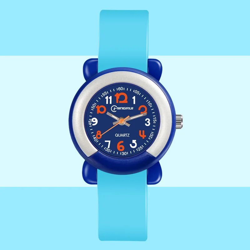 2021 حار لون الطلب للأطفال ساعة بنات لطيف ساعة كوارتز الأطفال مقاوم للماء السباحة سيليكون حزام الصبي ساعة رياضية فتاة