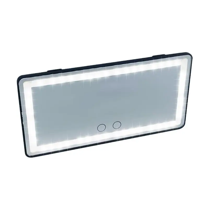 

Car Makeup Mirror With LED Lights Vanity Auto Makeup Mirror With LED Light Memory Function Car Visor LED Vanity Mirror For SUVs