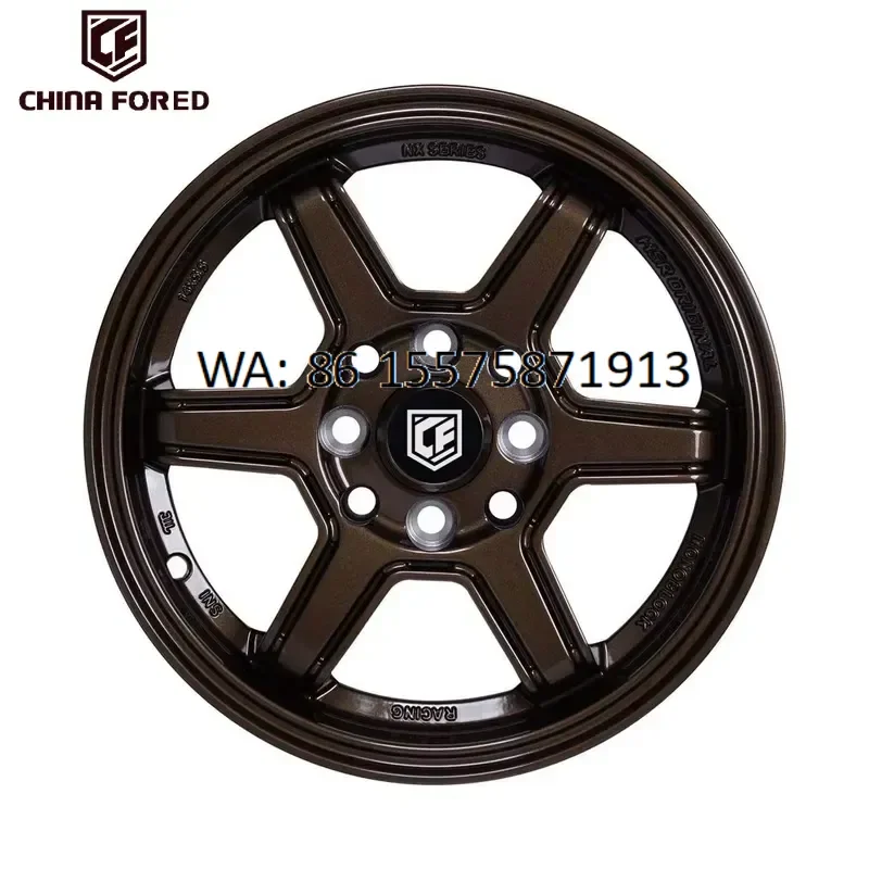 CF Custom Passenger Car Wheel 5x120 5x127 6x135 6x139 Black Face With Red Undercut