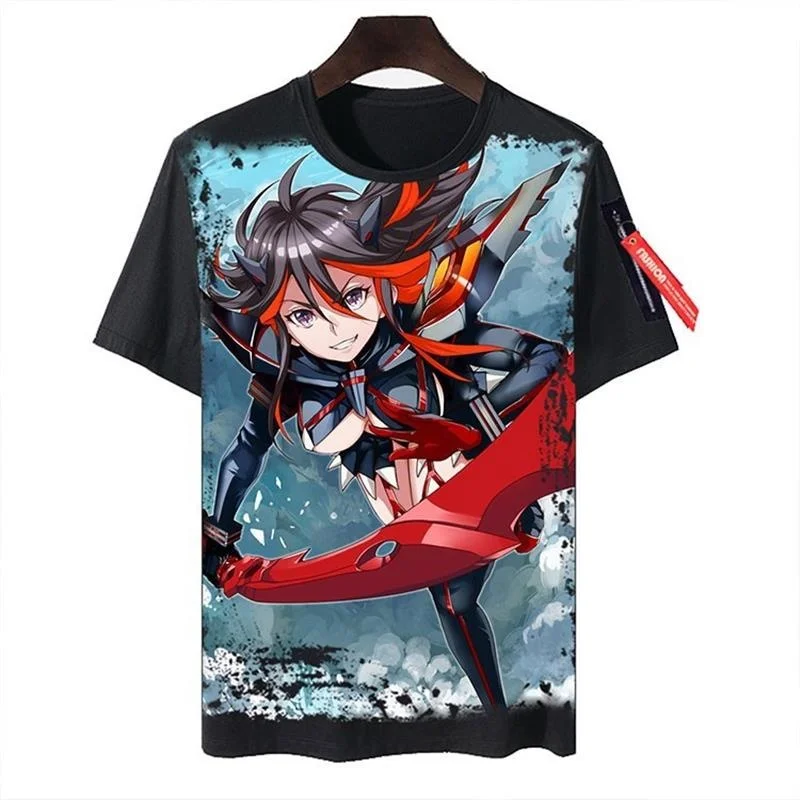 

Новая футболка KILL La KILL, трансграничная одежда, ортообразный круглый Ne, мультяшный аниме-дизайн, другой материал, женский топ 00%