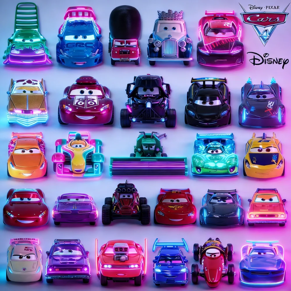 Image of Pixar Cars 2026 Neuer Lightning McQueen Fillmore 4-10CM 1:55 Metallmodell-Rennwagen Spielzeug Kinder-Geburtstagsgeschenk zum Neujahr