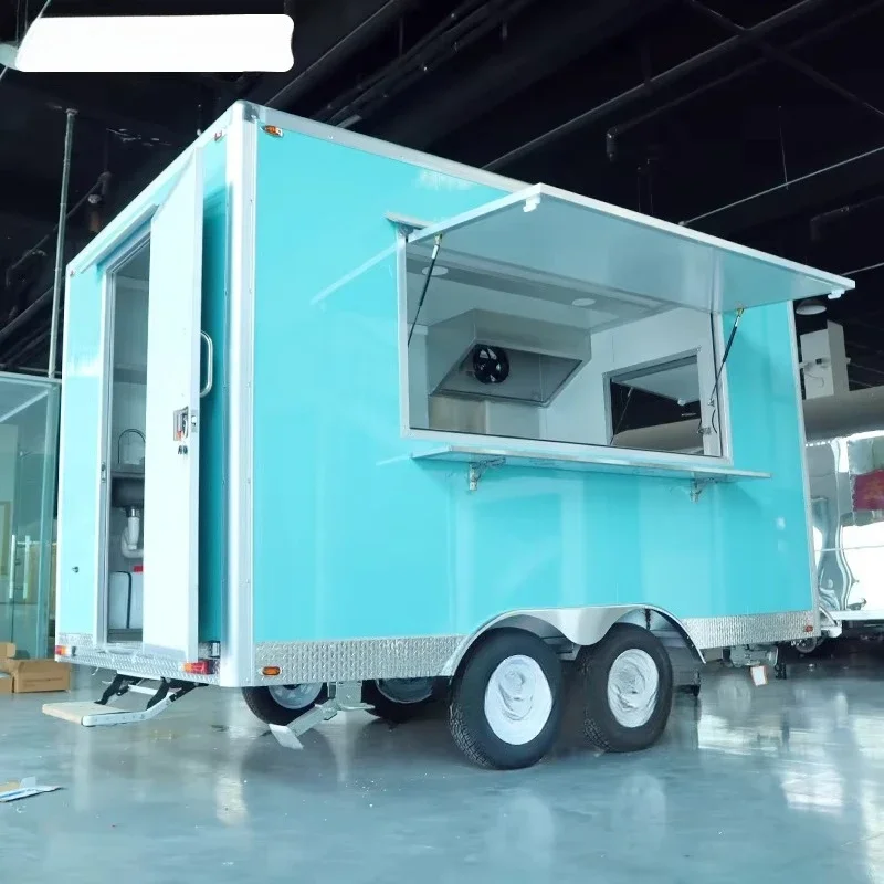 Stainless steel portable truck with full kitchen food mobile food store cart trailer